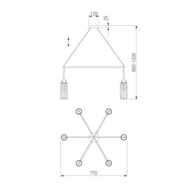 Подвесная люстра Eurosvet Gilian 60163/6 никель