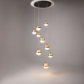 Подвесная светодиодная люстра Maytoni Area MOD295PL-L120BBS3K