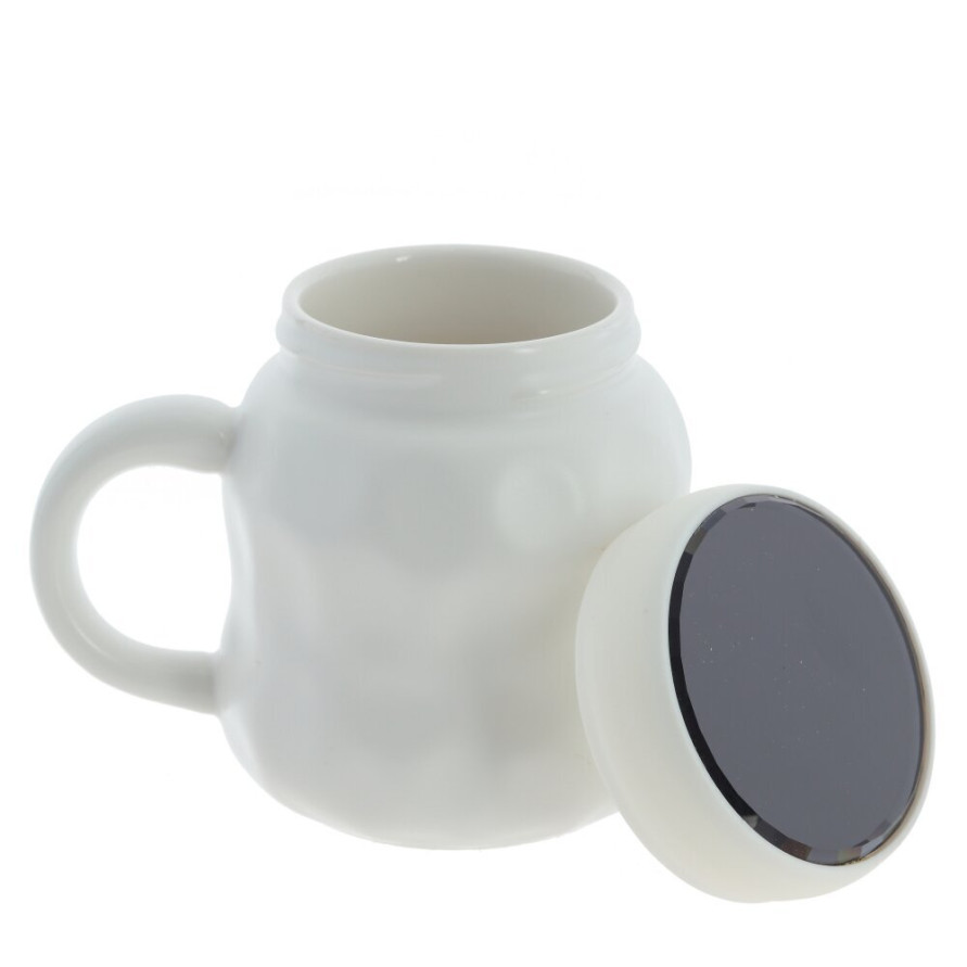 Кружка с крышкой, 450 мл, L13 W9,5 H11 см