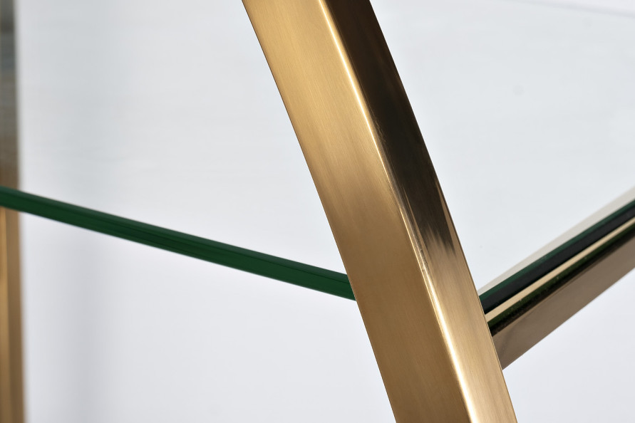 Стеллаж &quot;Полусфера&quot; прозр.стекло/золото