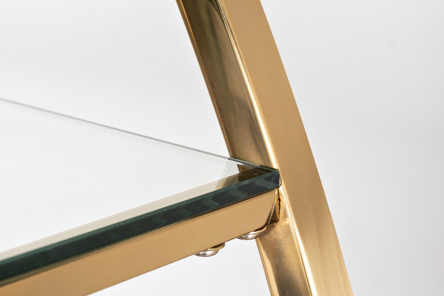 Стеллаж &quot;Полусфера&quot; прозр.стекло/золото