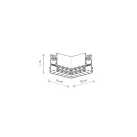 Коннектор для магнитных треков угловой Nowodvorski Lvm Horizontal Black 10158
