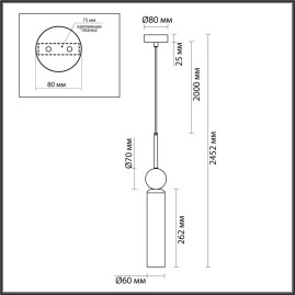 Подвесной светильник Odeon Light Lolla Midcent 4359/1