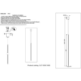 Подвесной светодиодный светильник Crystal Lux CLT 035C1000 WH