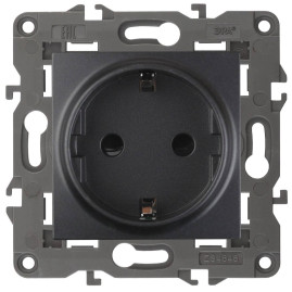 Розетка ЭРА Elegance 2P E Schuko со шторками 16A 250V 14-2102-05 Б0034276