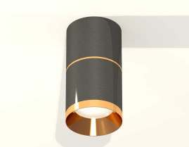 Комплект накладного светильника Ambrella light Techno Spot XS7403081 DCH/PYG черный хром/золото желтое полированное (C7403, A2072, C7403, N7034)