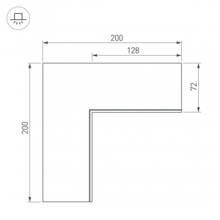 Коннектор L-образный внутренний Arlight SL-Linia55-Fantom 030130