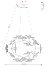 Подвесная светодиодная люстра Arte Lamp Cherish A2097LM-90GO