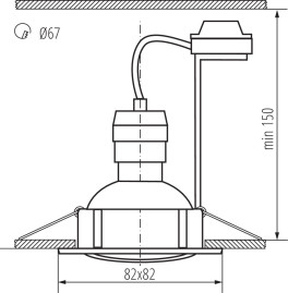 Точечный светильник (в комплекте 3 шт.) Kanlux TRIBIS II L AB 23843
