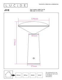 Уличный светодиодный светильник Lucide Jive 02807/04/30