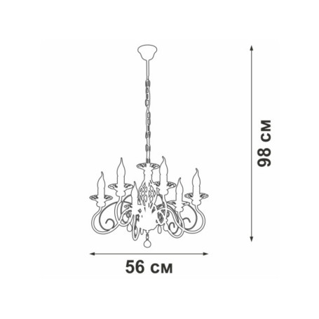 Подвесная люстра Vitaluce V1188-0/6