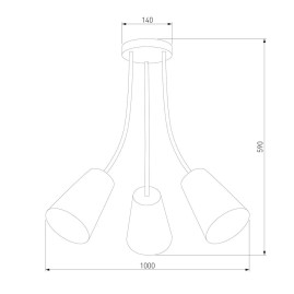 Потолочная люстра TK Lighting 827 Wire Gold
