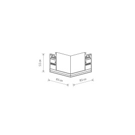 Коннектор для магнитных треков угловой Nowodvorski Lvm Horizontal Black 10164