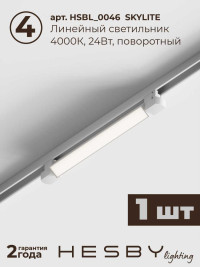 Трековая система со светильниками №5 однофазная накладная Hesby Lighting Skylite HSBL_kompl_S005_NI2W4K
