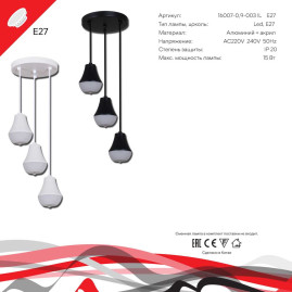 Подвесной светильник Reluce Technical 16007-0.9-003IL E27 WT