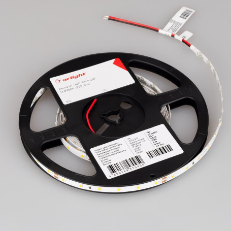 Светодиодная лента Arlight 8W/m 60Led/m 2835SMD теплый белый 5M UL-A60-8mm 24V Warm2700 042284