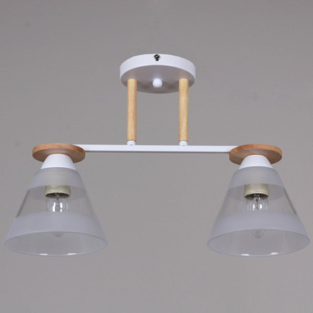 Потолочная люстра Reluce 01630-0.3-02 WH+WOOD