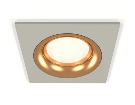 Комплект встраиваемого светильника Ambrella light Techno Spot XC7633005 SGR/PYG серый песок/золото желтое полированное (C7633, N7014)