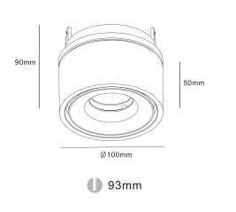Встраиваемый светодиодный спот DesignLed RT-MJ-1001-B-13-WW 002969