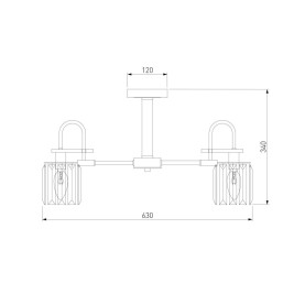 Потолочная люстра Eurosvet Tenia 70090/5 графит