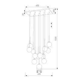 Подвесная люстра TK Lighting 10079 Martin
