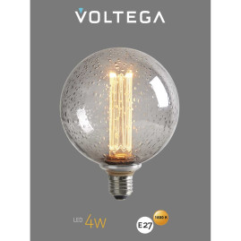 Лампа светодиодная филаментная Voltega 271 E27 4W 1800K дымчатая 8569