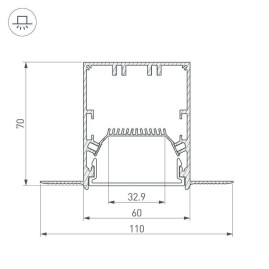 Профиль Arlight SL-LINIA55-FANTOM-2000 ANOD 027161