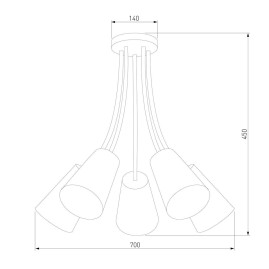 Потолочная люстра TK Lighting 828 Wire Gold