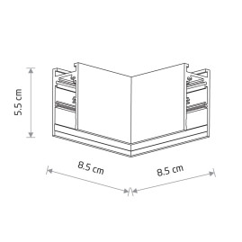 Коннектор для магнитных треков угловой Nowodvorski Lvm Horizontal White 11618