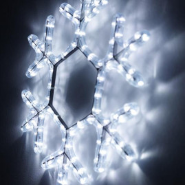 Светодиодная фигура Ardecoled Снежинка ARD-Snowflake-M7-450X375-126Led White 034249