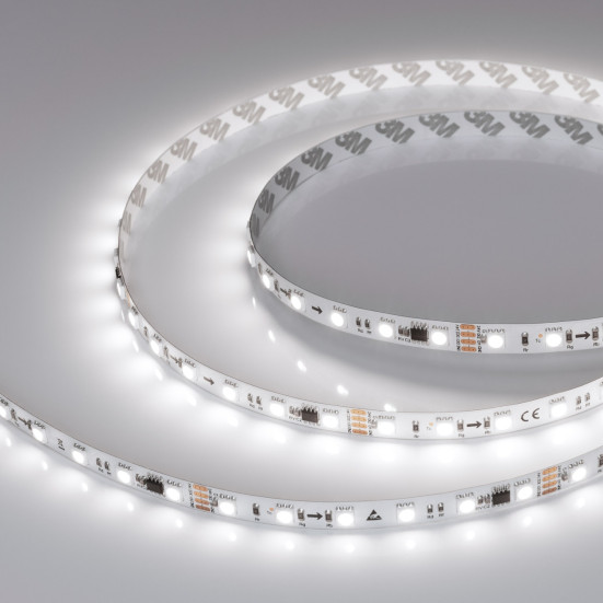 Светодиодная лента Arlight 15W/m 60LED/m 5060SMD холодный белый 5M SPI-B60-10mm 24V White6000-PX6-RAM 039038