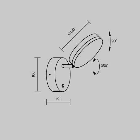 Настенный светильник Maytoni Fad MOD070WL-L8B3K