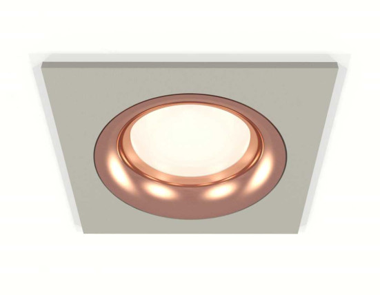 Комплект встраиваемого светильника Ambrella light Techno Spot XC7633006 SGR/PPG серый песок/золото розовое полированное (C7633, N7015)