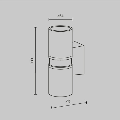 Уличный настенный светильник Maytoni Bowery O582WL-02B