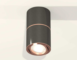 Комплект накладного светильника Ambrella light Techno Spot XS7403100 DCH/PPG черный хром/золото розовое полированное (C7403, A2073, C7403, N7005)
