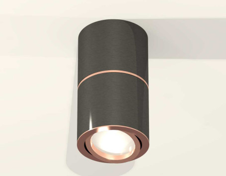 Комплект накладного светильника Ambrella light Techno Spot XS7403100 DCH/PPG черный хром/золото розовое полированное (C7403, A2073, C7403, N7005)