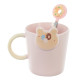 Кружка с ложкой, 350 мл, L12 W9,5 H11 см