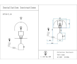 Настольная лампа Kink Light Гент 07719-T,19
