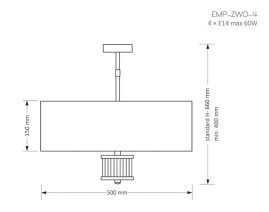 Подвесная люстра KUTEK MOOD Empoli EMP-ZWD-4(Z)