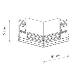 Коннектор для магнитных треков угловой Nowodvorski Lvm Horizontal White 11622
