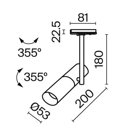 Трековый светильник Maytoni Track TR005-1-GU10-B
