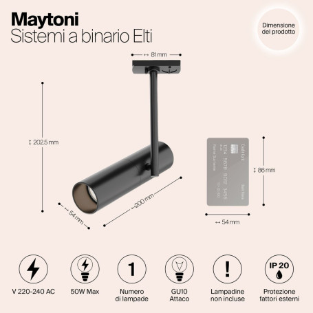 Трековый светильник Maytoni Track TR005-1-GU10-B