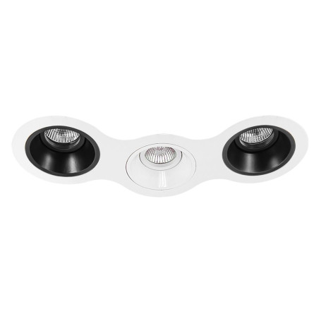 Комплект из светильников и рамки Lightstar Domino Round (214696+214607+214606+214607) D696070607