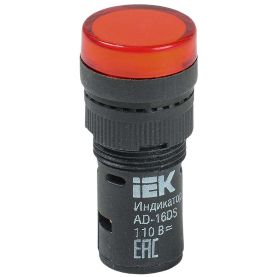Лампа AD16DS(LED)матрица d=16мм красный 24В AC/DC IEK BLS10-ADDS-024-K04-16