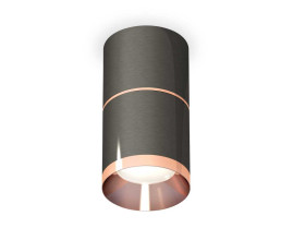 Комплект накладного светильника Ambrella light Techno Spot XS7403101 DCH/PPG черный хром/золото розовое полированное (C7403, A2073, C7403, N7035)