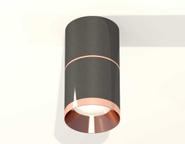 Комплект накладного светильника Ambrella light Techno Spot XS7403101 DCH/PPG черный хром/золото розовое полированное (C7403, A2073, C7403, N7035)