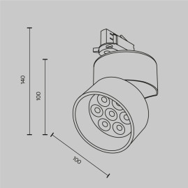 Трековый светодиодный светильник Maytoni Technical Alfa TR199-3-15W2.7K-M-B