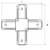 Коннектор X-образный Lightstar Barra 502147