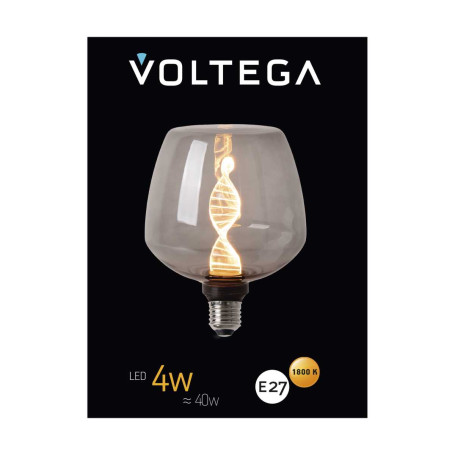 Лампа светодиодная филаментная Voltega 271 E27 4W 1800K дымчатая 8595
