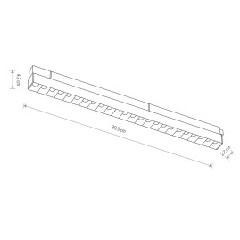 Трековый магнитный светильник Nowodvorski Focus Led Black 10150
